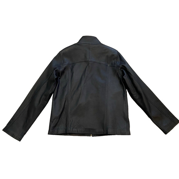 Cotacachi - Ecuador Moto Jacket M/L Extra-Large Black Leather Hipster Coat - Picture 2 of 13